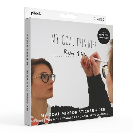 Image of Pikkii My Goal This Week Mirror Decal with Pen