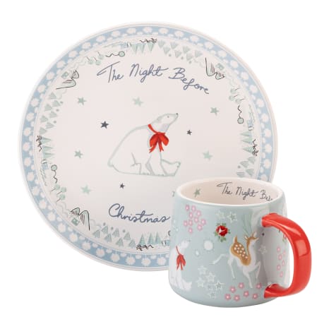 Image of Cath Kidston Christmas Eve Mini Billie Mug & Plate Set