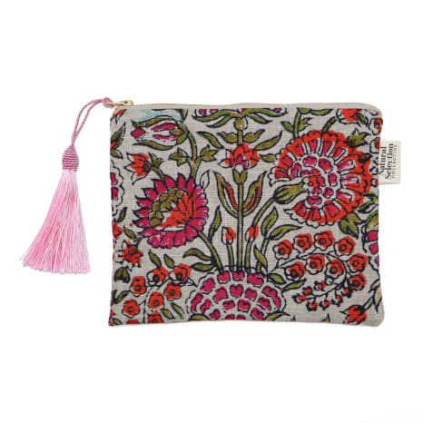 Image of Natural Selection Collective India Moon Poly-Linen Make-Up Bag, 20cm x 15cm