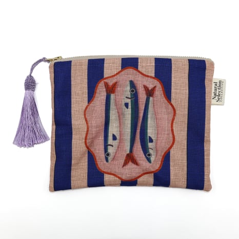 Image of Natural Selection Collective Paros Catch Poly-Linen Make-Up Bag, 20cm x 15cm