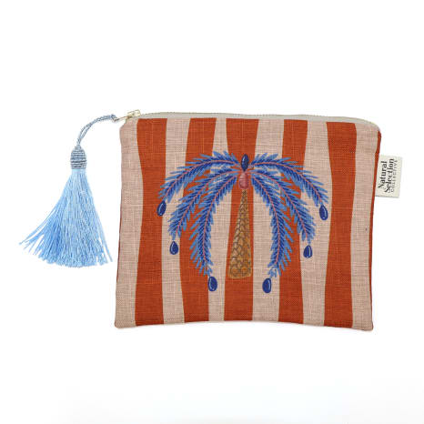 Image of Natural Selection Collective Desert Palm Poly-Linen Make-Up Bag, 20cm x 15cm