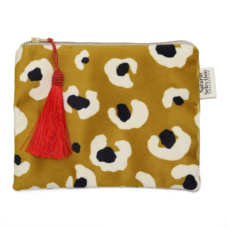 Image of Natural Selection Collective Cairo Leo Velvet Make-Up Bag, 20cm x 15cm