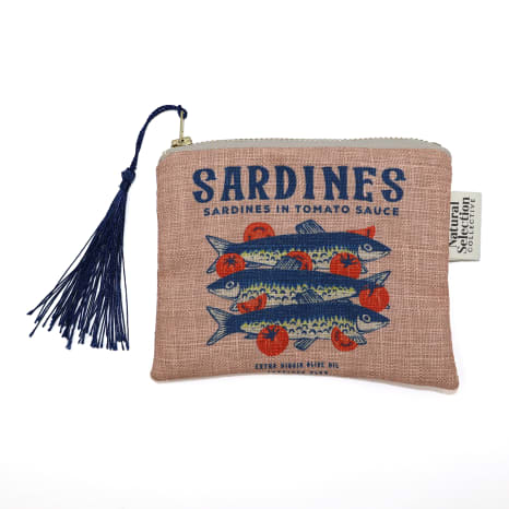 Image of Natural Selection Collective Marseilles Catch Poly-Linen Coin Purse, 14cm x 11cm