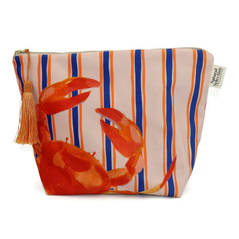 Image of Natural Selection Collective Finca Crab Velvet Make-Up Bag, 30cm x 22cm