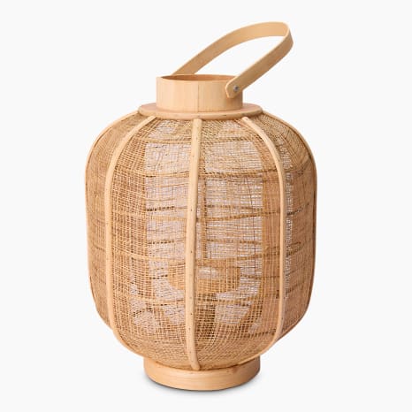 Image of Thread Office Bamboo & Fabric Woven Lantern, 36cm