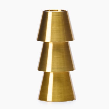 Image of Thread Office Gold Brushed Metal Tree Dinner Candle Holder