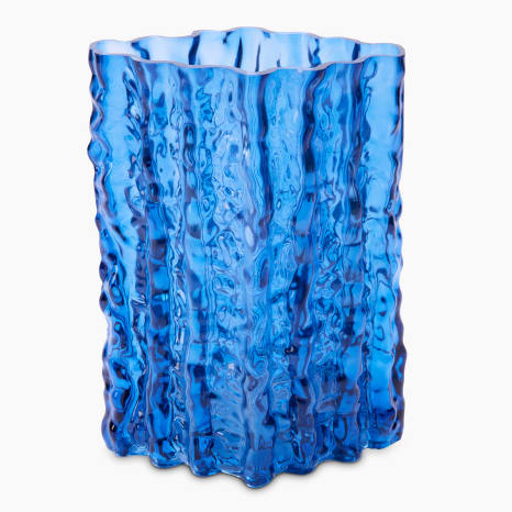 Image of Thread Office Blue Ripple Glass Vase