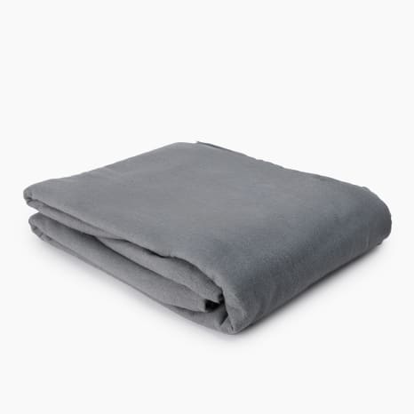 Image of Thread Office Charcoal Brushed Cotton Flat Sheet