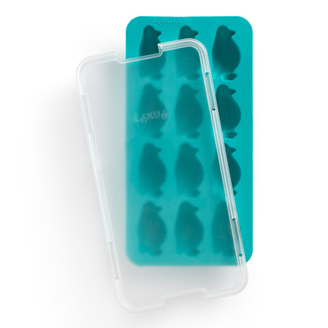 Image of Lekue Penguin-Shaped Ice Cube Tray with Lid