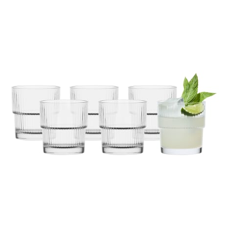 Image of Salisbury & Co Quench Ribb Stackable Tumblers, Set of 6