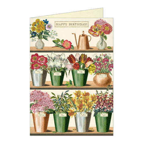 Image of Cavallini & Co Happy Birthday Flower Market Single Greeting Card