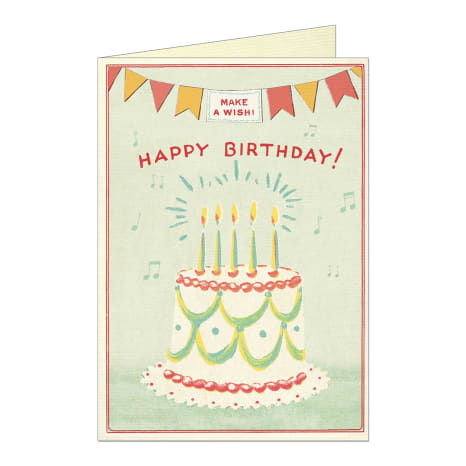 Image of Cavallini & Co Birthday Cake Single Greeting Card