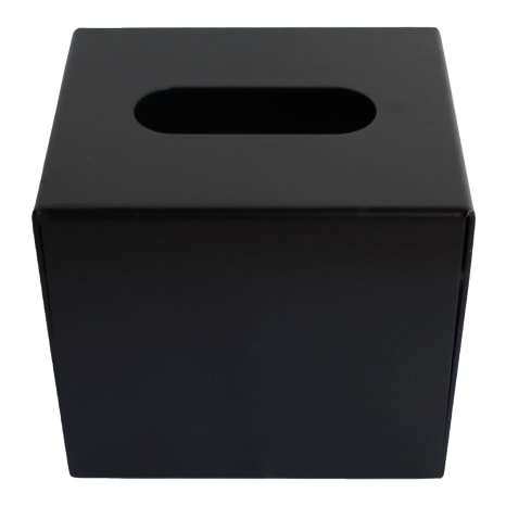 Image of Joon Matte Black Square Tissue Box Holder