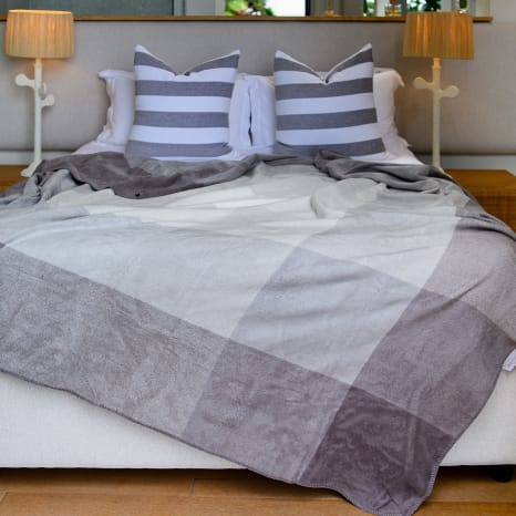 Image of Aranda Iron Top Wild Dove Suede-Feel Throw, 200cm x 230cm