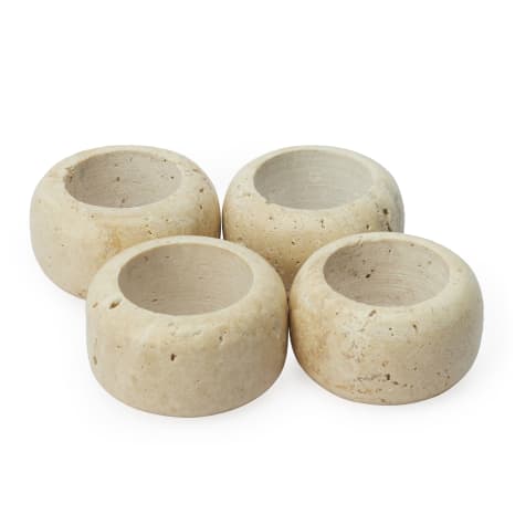 Image of Humble & Mash Dune Marble Napkin Rings, Set of 4