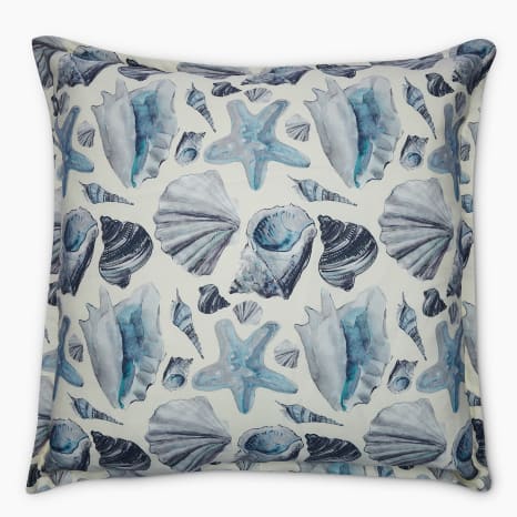 Image of Thread Office Outdoor Submarina Shells Scatter Cushion with Feather Blend Inner, 60cm x 60cm