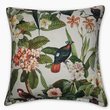 Image of Thread Office Philodendron Green Scatter Cushion with Feather Blend Inner, 60cm x 60cm