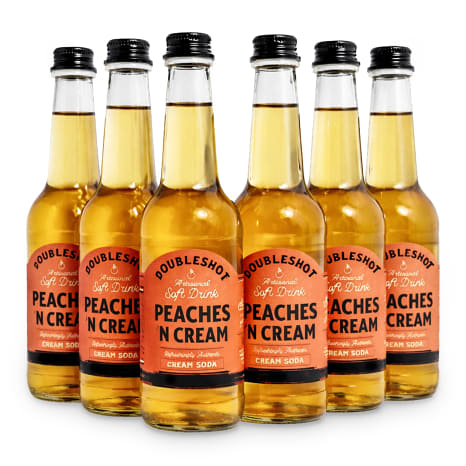 Image of Doubleshot Coffee & Tea Peaches and Cream Soda, Pack of 6
