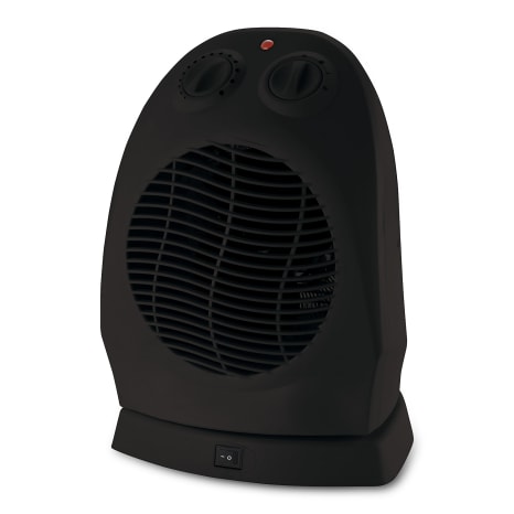 Image of Alva Black Electric Fan Heater, 2000W