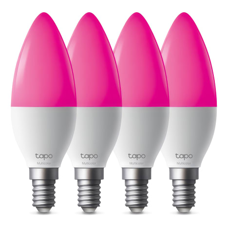 Image of TP Link Tapo L430C Smart Wi‑Fi GU10 Multicolour Light Bulbs, Pack of 4