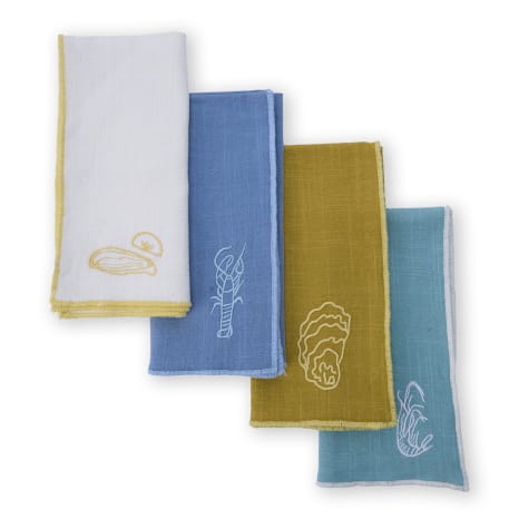 Image of Humble & Mash La Mer Coastal Napkins, Set of 4