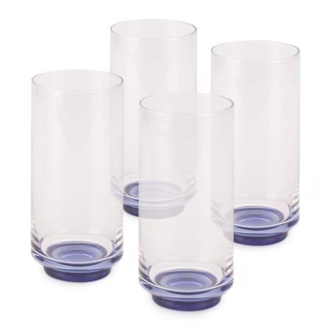 Image of MADE Modern Studio Blue Highball Glasses, Set of 4
