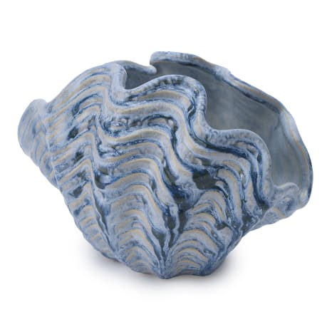 Image of Humble & Mash Reactive Glaze Clam Shell Vase, 20cm