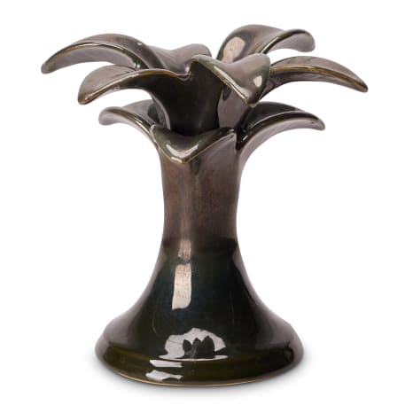 Image of Humble & Mash Ceramic Palm Short Dinner Candle Holder