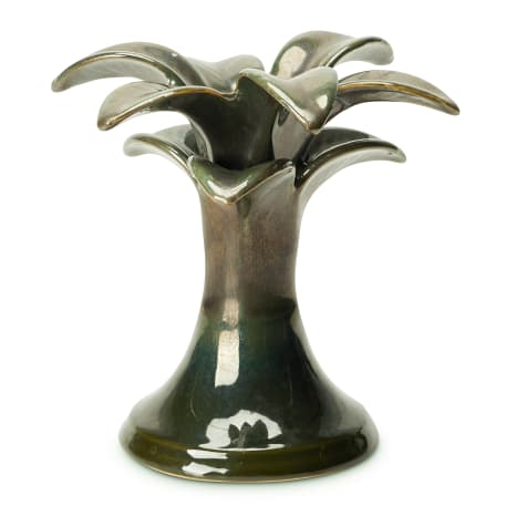 Image of Humble & Mash Ceramic Palm Short Dinner Candle Holder