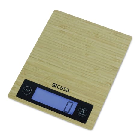 Image of Casa Electronic Bamboo Kitchen Scale