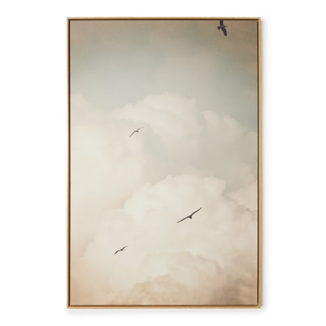 Image of Humble & Mash Framed Portrait Clouds Canvas Wall Art, 90cm x 135cm