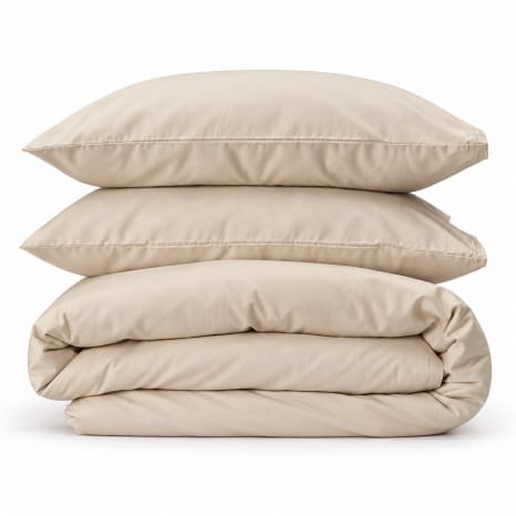 Image of Humble & Mash Organic Cotton 230TC Natural Duvet Cover Set