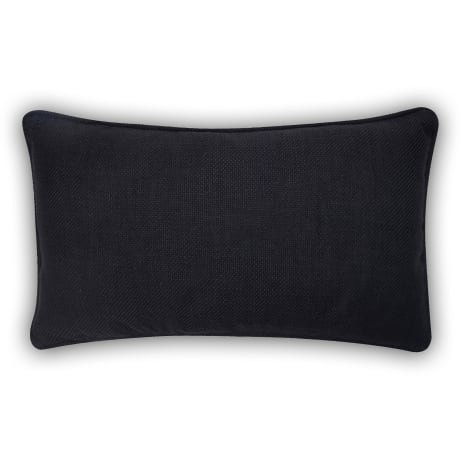 Image of Humble & Mash Black Grounded Scatter Cushion with Feather Blend Inner, 40cm x 70cm