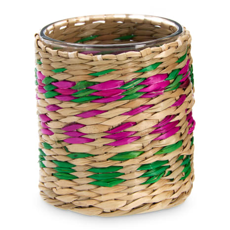 Image of Humble & Mash Pink & Green Seagrass Tealight Holder