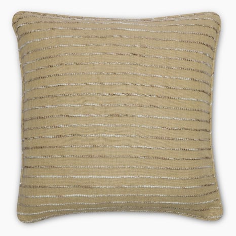 Image of Thread Office Desert Striped Space Yarn Woven Scatter Cushion with Feather Blend Inner, 60cm x 60cm