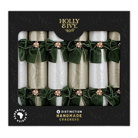 Image of Holly & Ivy Distinction Pearlised Baroque Crackers, Pack of 6