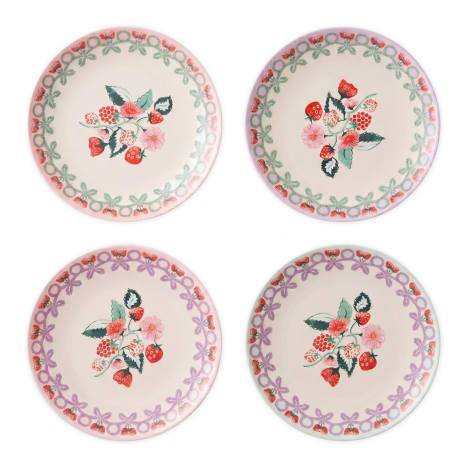 Image of Cath Kidston Raspberry Melamine Side Plates, Set of 4