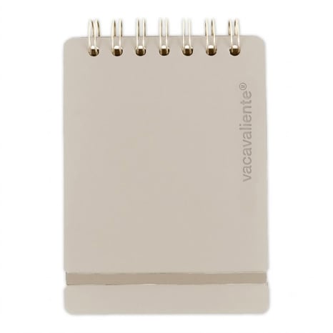 Image of Vacavaliente Studio A6 Recycled Leather Cover Plain Wire Notepad