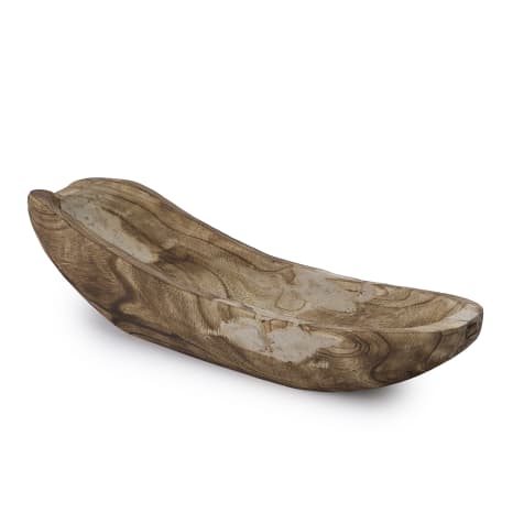 Image of Thread Office Paulownia Wooden Boat Decor Bowl