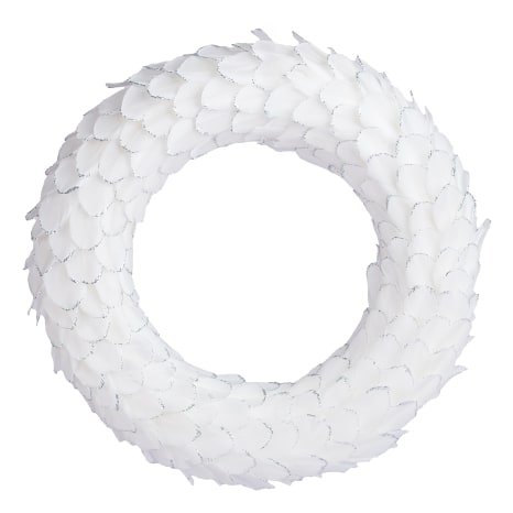 Image of Humble & Mash White Feather Wreath