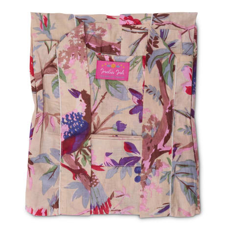 Image of India Ink Cream Bird of Paradise Kimono