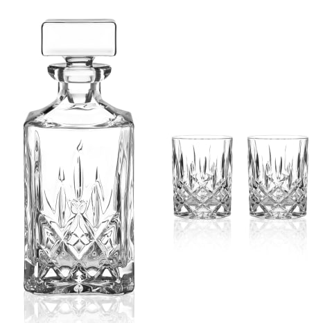 Image of Nachtmann Lead-Free Crystal Noblesse Decanter & Whiskey Glasses, Set of 3