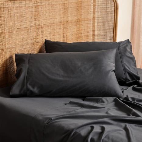 Image of Linen House Elka Bamboo Oxford Standard Pillowcase, 500 Thread Count