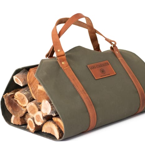 Image of Pieter De Jager Canvas & Leather Log Carrier