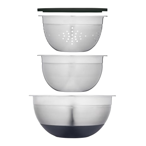 Image of MasterClass Smart Space Stainless Steel Bowl Set, 3-Piece