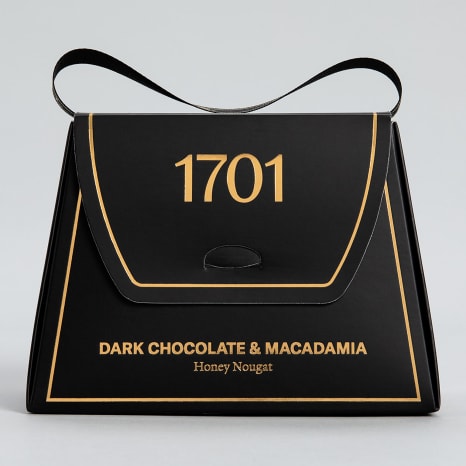 Image of 1701 Dark Chocolate & Macadamia Nougat Handbag, 140g