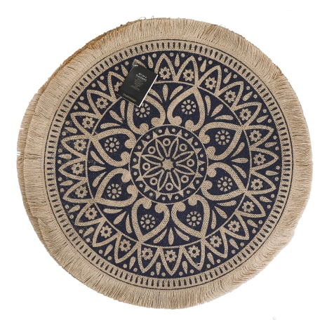 Image of Creative Tops Round Mandala Design Jute Placemats, Set of 4