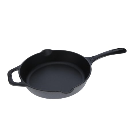 Image of Victoria Seasoned Cast Iron Skillet with Helper Handle, 25cm