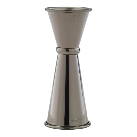 Image of Genware Gunmetal-Finished Double-Sided Jigger, 25-50ml