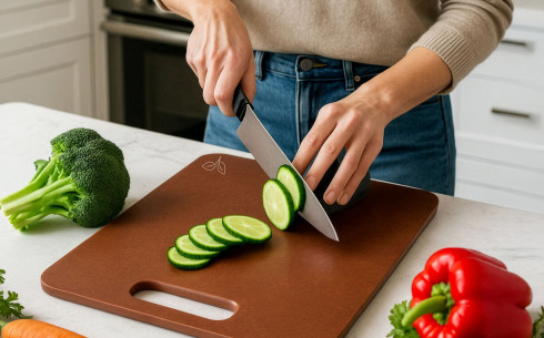 MicroGarden Nutmeg Wood Fibre Chopping Board